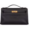 Hermès Kelly Pochette Clutch Black Swift GHW