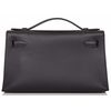 Hermès Kelly Pochette Clutch Black Swift GHW