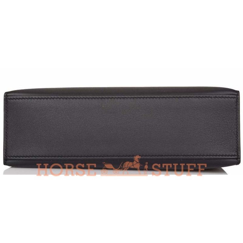 Hermès Kelly Pochette Clutch Black Swift GHW