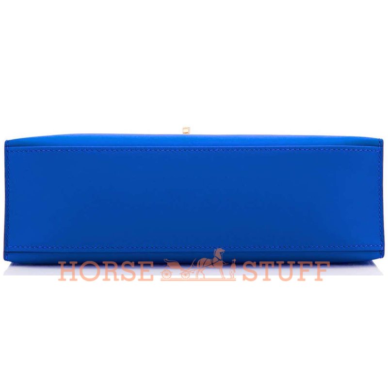 Hermès Kelly Pochette Blue France Swift GHW