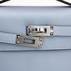 HERMÈS KELLY POCHETTE CLUTCH Blue Lin Swift PHW