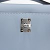 HERMÈS KELLY POCHETTE CLUTCH Blue Lin Swift PHW