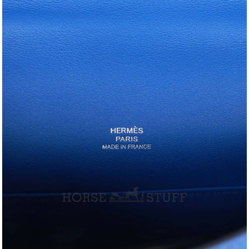 HERMÈS KELLY POCHETTE CLUTCH Blue Royal Swift PHW