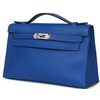 HERMÈS KELLY POCHETTE CLUTCH Blue Royal Swift PHW