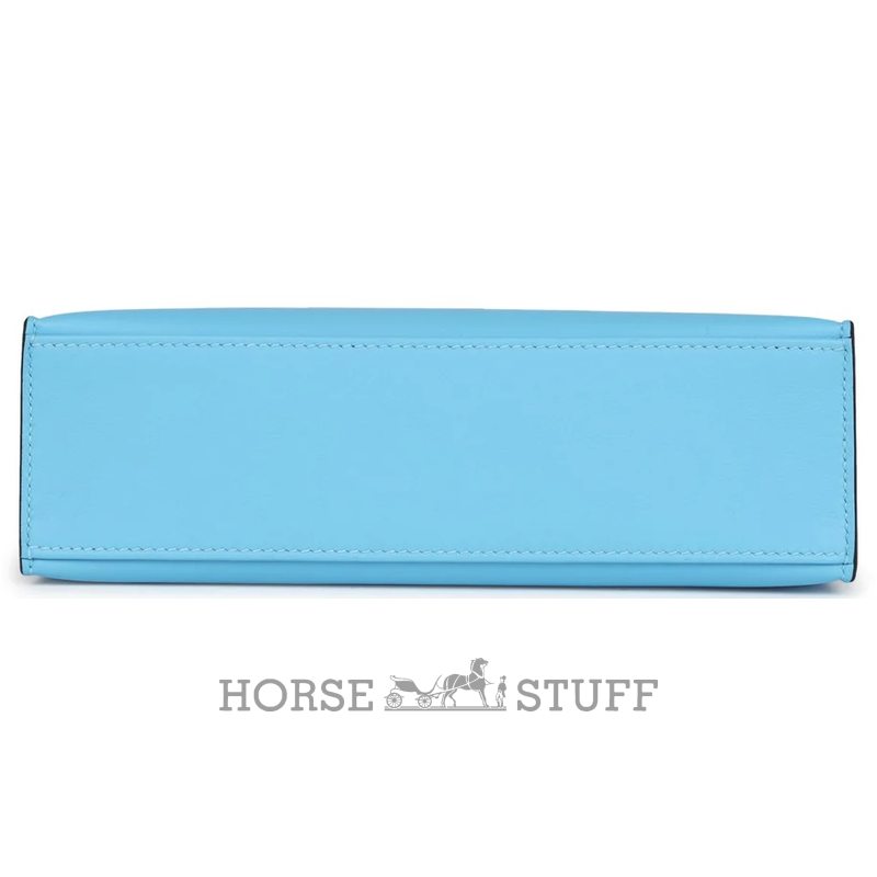 HERMÈS KELLY POCHETTE CLUTCH Celeste Swift GHW