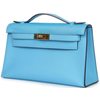 HERMÈS KELLY POCHETTE CLUTCH Celeste Swift GHW