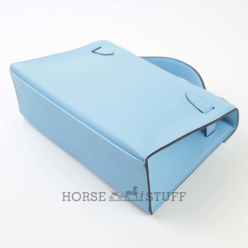 HERMÈS KELLY POCHETTE CLUTCH Celeste Swift PHW