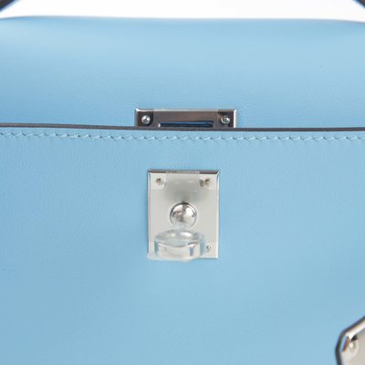 HERMÈS KELLY POCHETTE CLUTCH Celeste Swift PHW