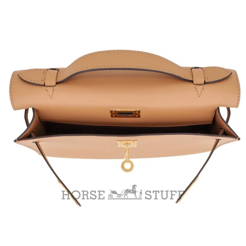 HERMÈS KELLY POCHETTE CLUTCH Chai Swift GHW