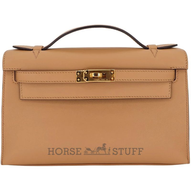 HERMÈS KELLY POCHETTE CLUTCH Chai Swift GHW
