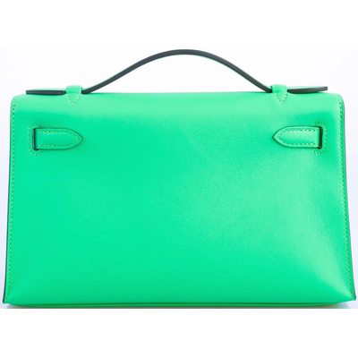 Hermès Kelly Pochette Vert Comics Swift GHW