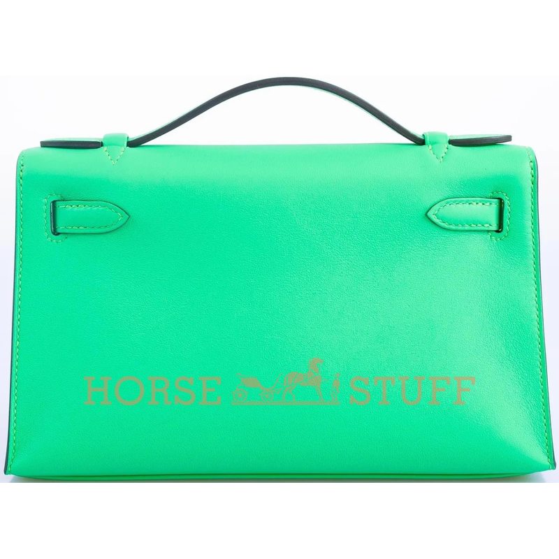 Hermès Kelly Pochette Vert Comics Swift GHW