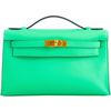 Hermès Kelly Pochette Vert Comics Swift GHW