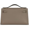 HERMÈS KELLY POCHETTE CLUTCH Gris Asphalt Swift GHW