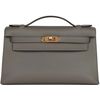 Hermès Kelly Pochette Gris Meyer Swift GHW