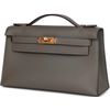 Hermès Kelly Pochette Gris Meyer Swift GHW