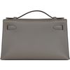 Hermès Kelly Pochette Gris Meyer Swift PHW