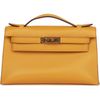 Hermès Kelly Pochette Jaune Ambre Swift GHW