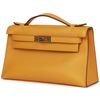 Hermès Kelly Pochette Jaune Ambre Swift GHW