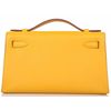 Hermès Kelly Pochette Clutch Jaune Ambre Swift PHW