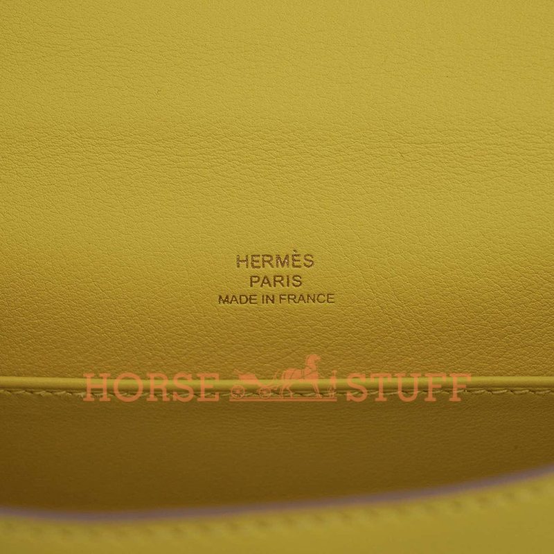 Hermès Kelly Pochette Clutch Lime Swift GHW