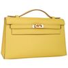 Hermès Kelly Pochette Clutch Lime Swift GHW