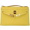 Hermès Kelly Pochette Clutch Lime Swift GHW