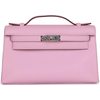 HERMÈS KELLY POCHETTE CLUTCH Mauve Sylvestre Swift PHW