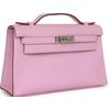 HERMÈS KELLY POCHETTE CLUTCH Mauve Sylvestre Swift PHW