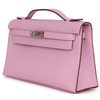 HERMÈS KELLY POCHETTE CLUTCH Mauve Sylvestre Swift PHW