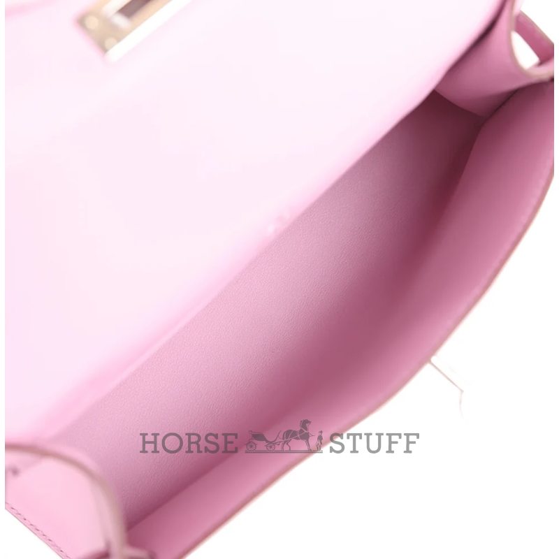 HERMÈS KELLY POCHETTE CLUTCH Mauve Sylvestre Swift PHW