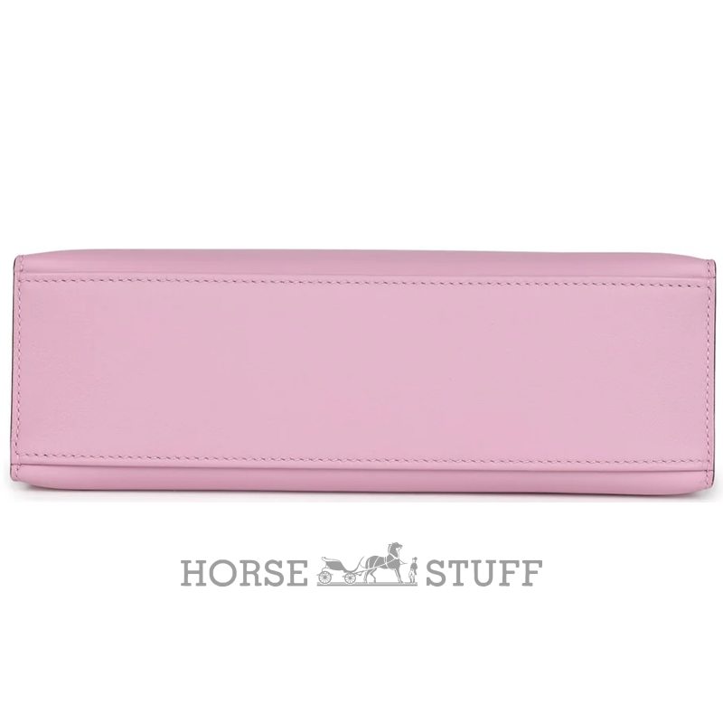 HERMÈS KELLY POCHETTE CLUTCH Mauve Sylvestre Swift RGHW