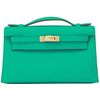 Hermès Kelly Pochette Clutch Menthe Swift GHW