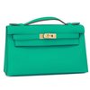 Hermès Kelly Pochette Clutch Menthe Swift GHW