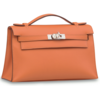 Hermès Kelly Pochette Orange Swift PHW