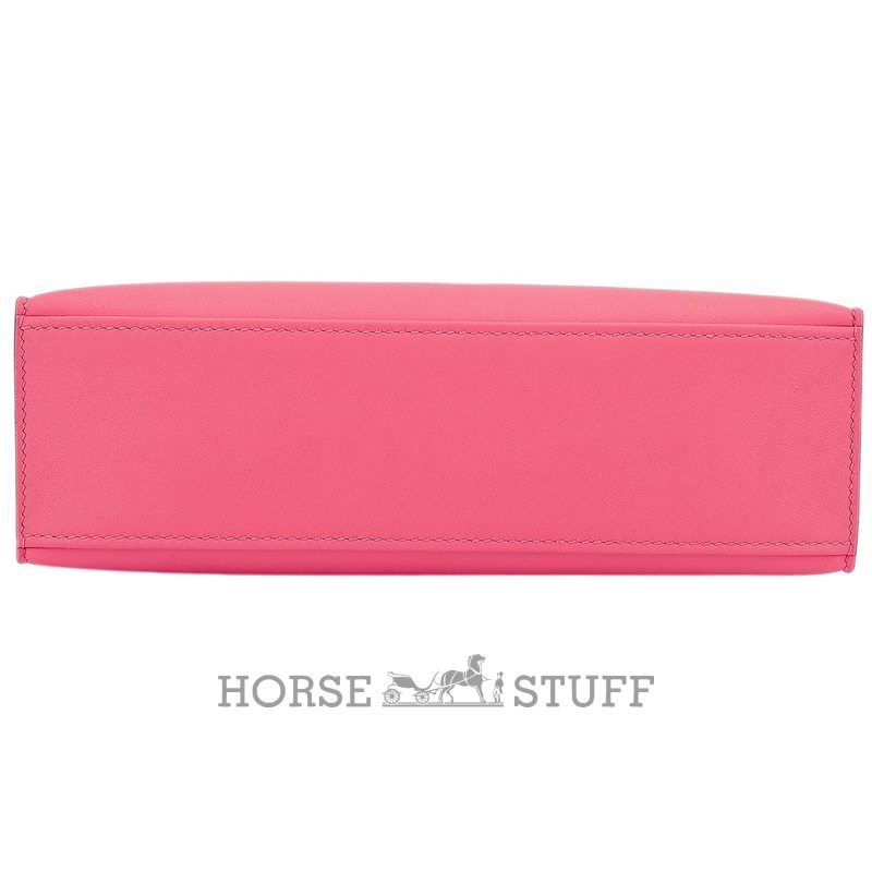 HERMÈS KELLY POCHETTE CLUTCH Rose Azalee Swift PHW