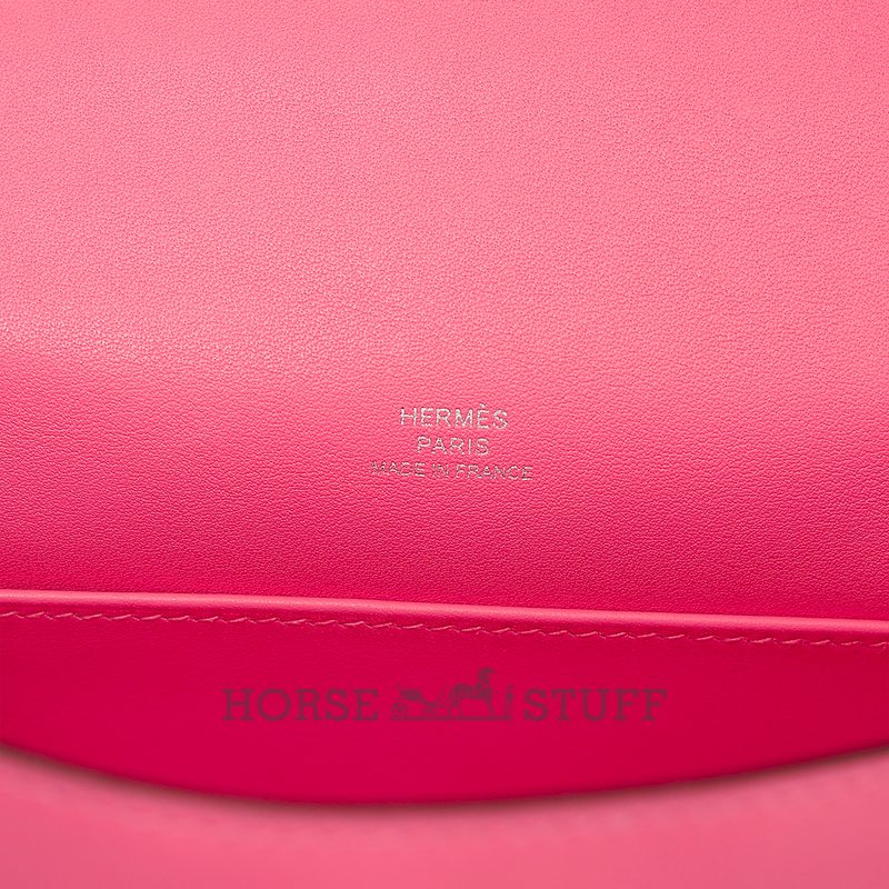 HERMÈS KELLY POCHETTE CLUTCH Rose Azalee Swift PHW