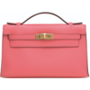 Hermès Kelly Pochette Clutch Rose d'Ete Swift GHW