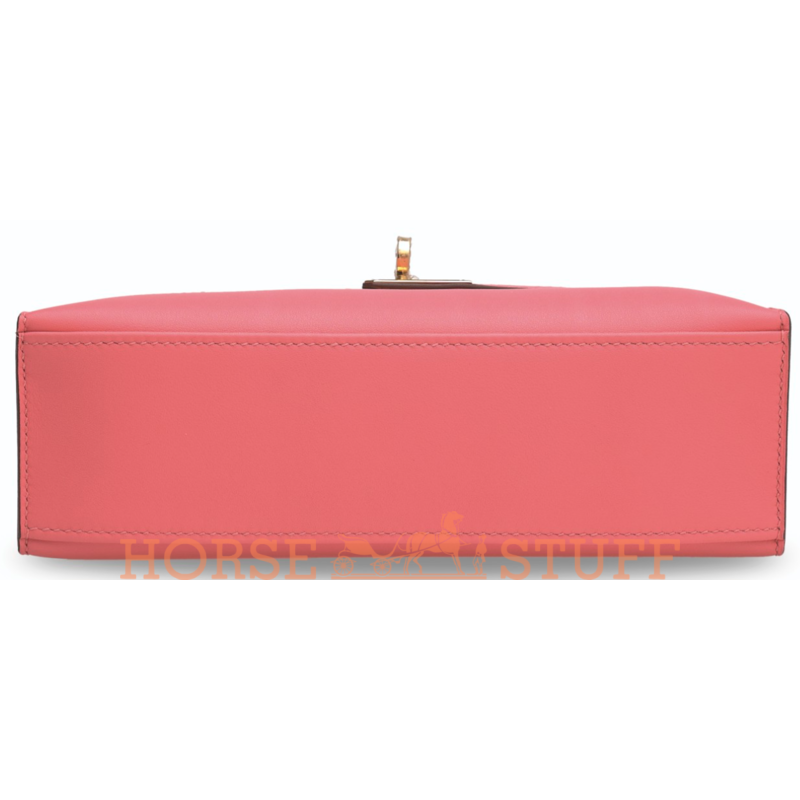 Hermès Kelly Pochette Clutch Rose d'Ete Swift GHW