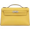 HERMÈS KELLY POCHETTE CLUTCH Sun Swift PHW