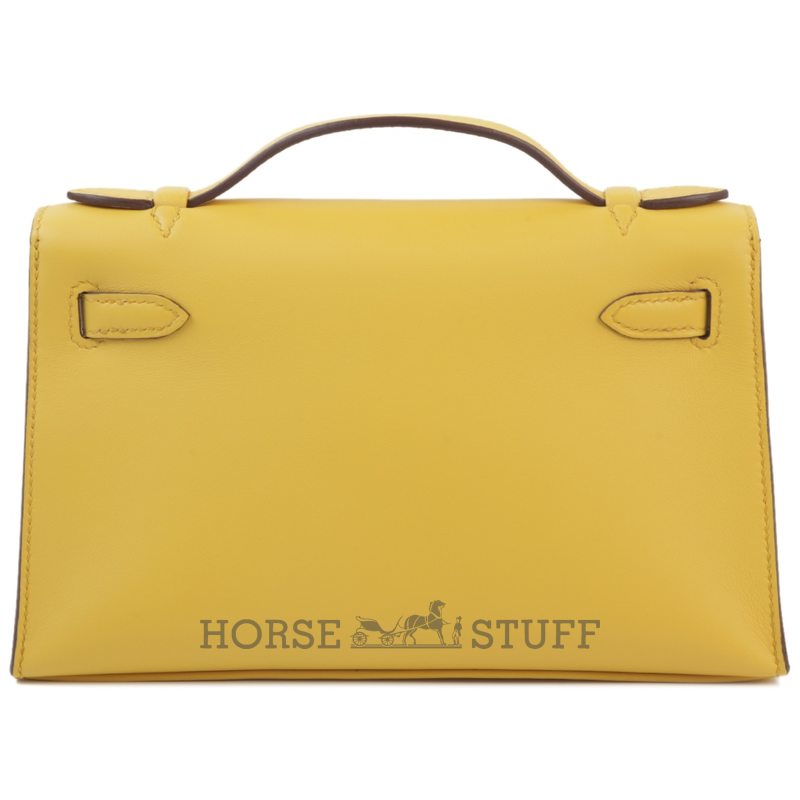 HERMÈS KELLY POCHETTE CLUTCH Sun Swift PHW