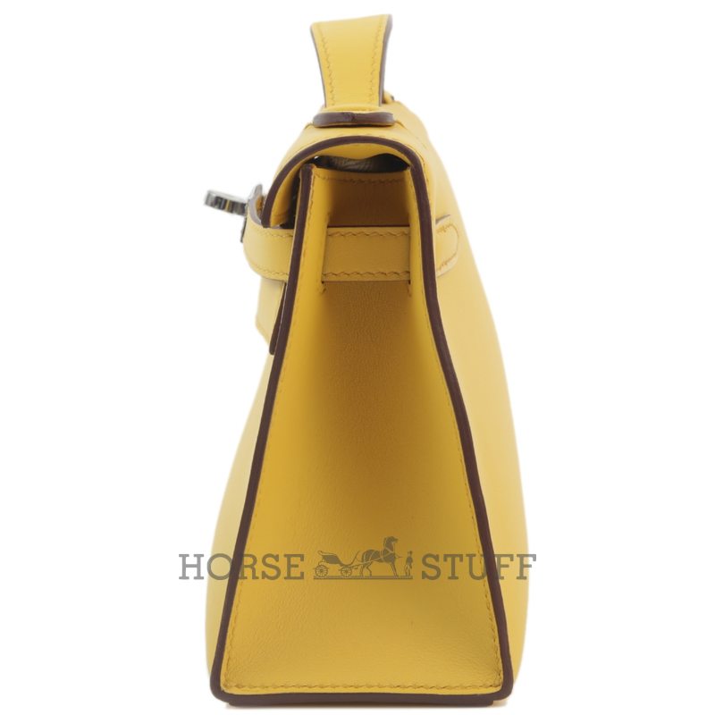 HERMÈS KELLY POCHETTE CLUTCH Sun Swift PHW