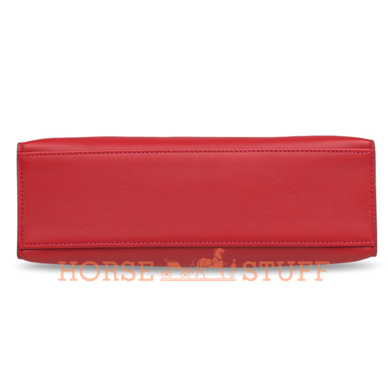 Hermès Kelly Pochette Clutch Vermillon Swift PHW