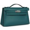 HERMÈS KELLY POCHETTE CLUTCH Vert Bosphore Swift PHW