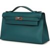 HERMÈS KELLY POCHETTE CLUTCH Vert Bosphore Swift PHW