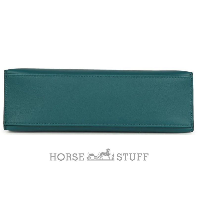 HERMÈS KELLY POCHETTE CLUTCH Vert Bosphore Swift PHW