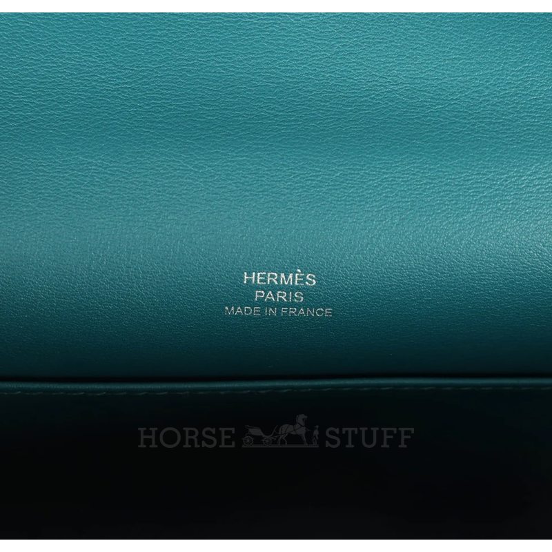 HERMÈS KELLY POCHETTE CLUTCH Vert Bosphore Swift PHW
