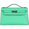 HERMÈS KELLY POCHETTE CLUTCH Vert Comics Swift PHW