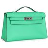 HERMÈS KELLY POCHETTE CLUTCH Vert Comics Swift PHW