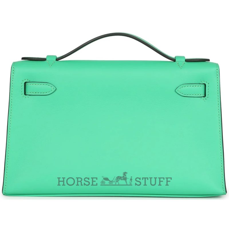 HERMÈS KELLY POCHETTE CLUTCH Vert Comics Swift PHW